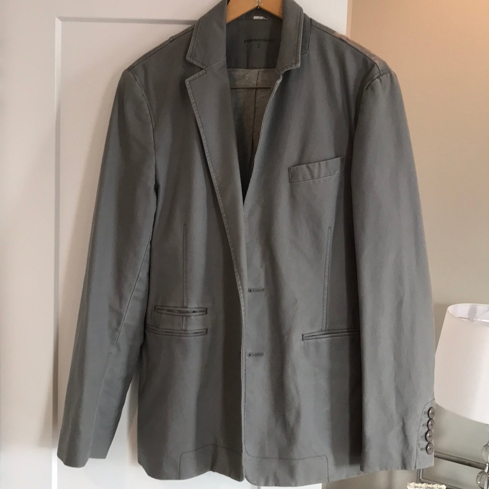 Paper denim and cloth jacket/blazer